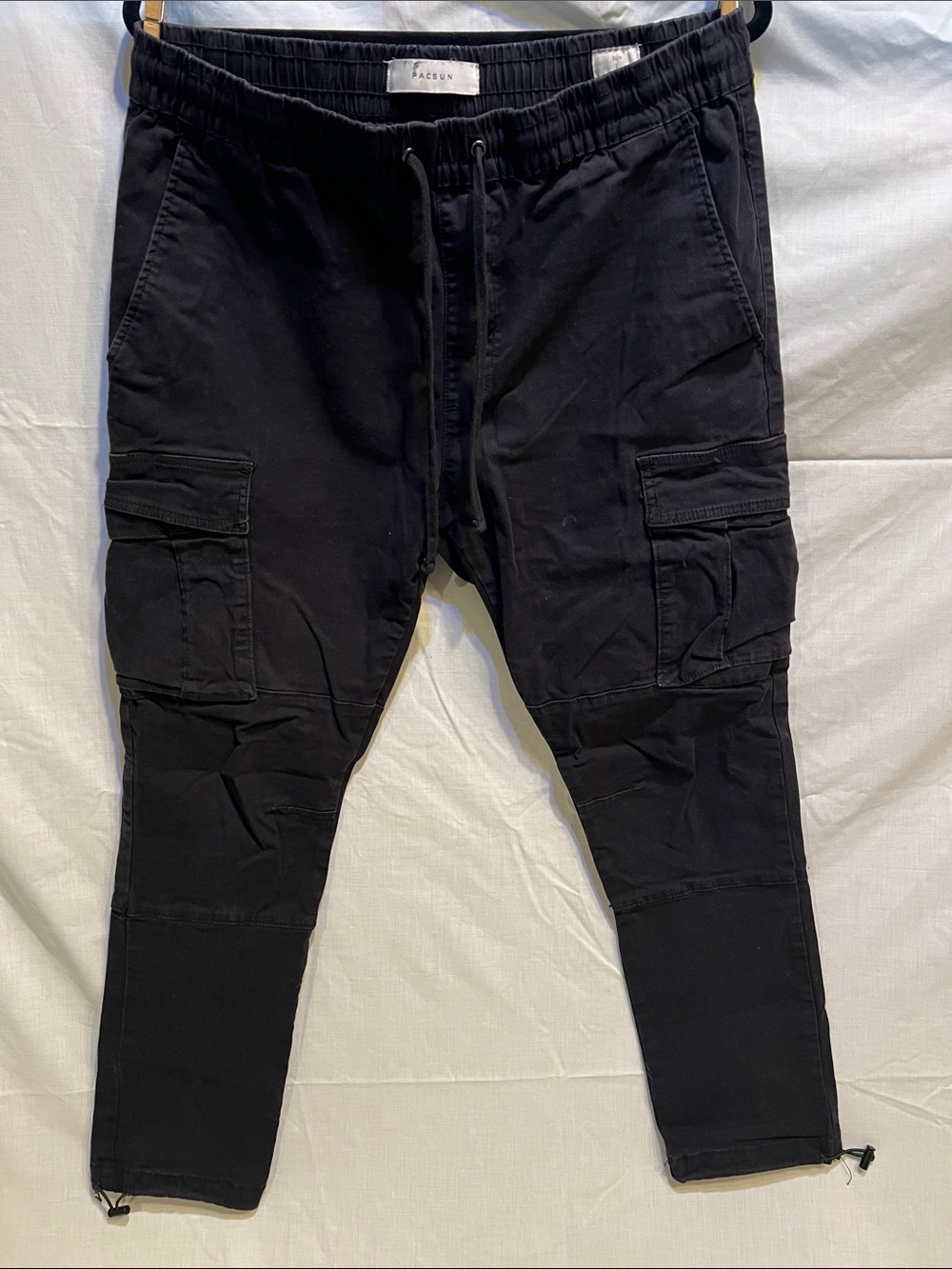 PacSun Black Cargo Joggers with Drawstring Waist